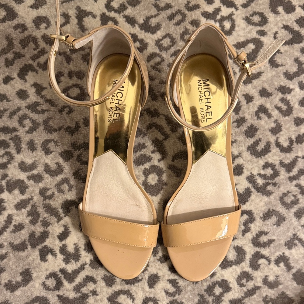Michael Kors Nude Ankle Strap Heels